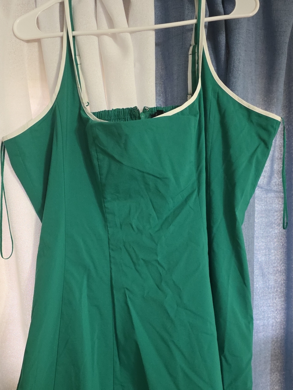 Express Green Maxi Dress with White Trim